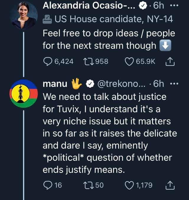 The meme is a screenshot of a Twitter conversation between Alexandria Ocasio-Cortez (AOC) and Elon Musk. AOC responds to a tweet from Musk, saying "I don't know how to use this" in a playful and sarcastic tone, implying that she is struggling to understand the complexities of Musk's tweets.